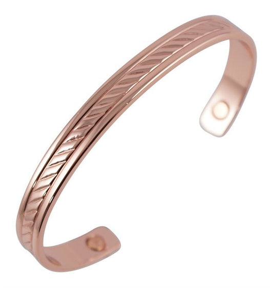 Copper Silver Gold  Magnetic Bangles Bracelet British Hand Made Arthritis Pain Relief Rheumatism Earth Magnets Health Management Women UK