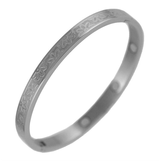 Silver Magnetic Bangle Flower Bracelet UK Arthritis Pain Relief Rheumatism Earth Magnets Health Management Women UK