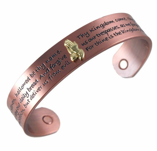 The Lords Prayer Magnetic Bangle Gifts Bracelet Arthritis Pain Relief Rheumatism Earth Magnets Health Management Gifts