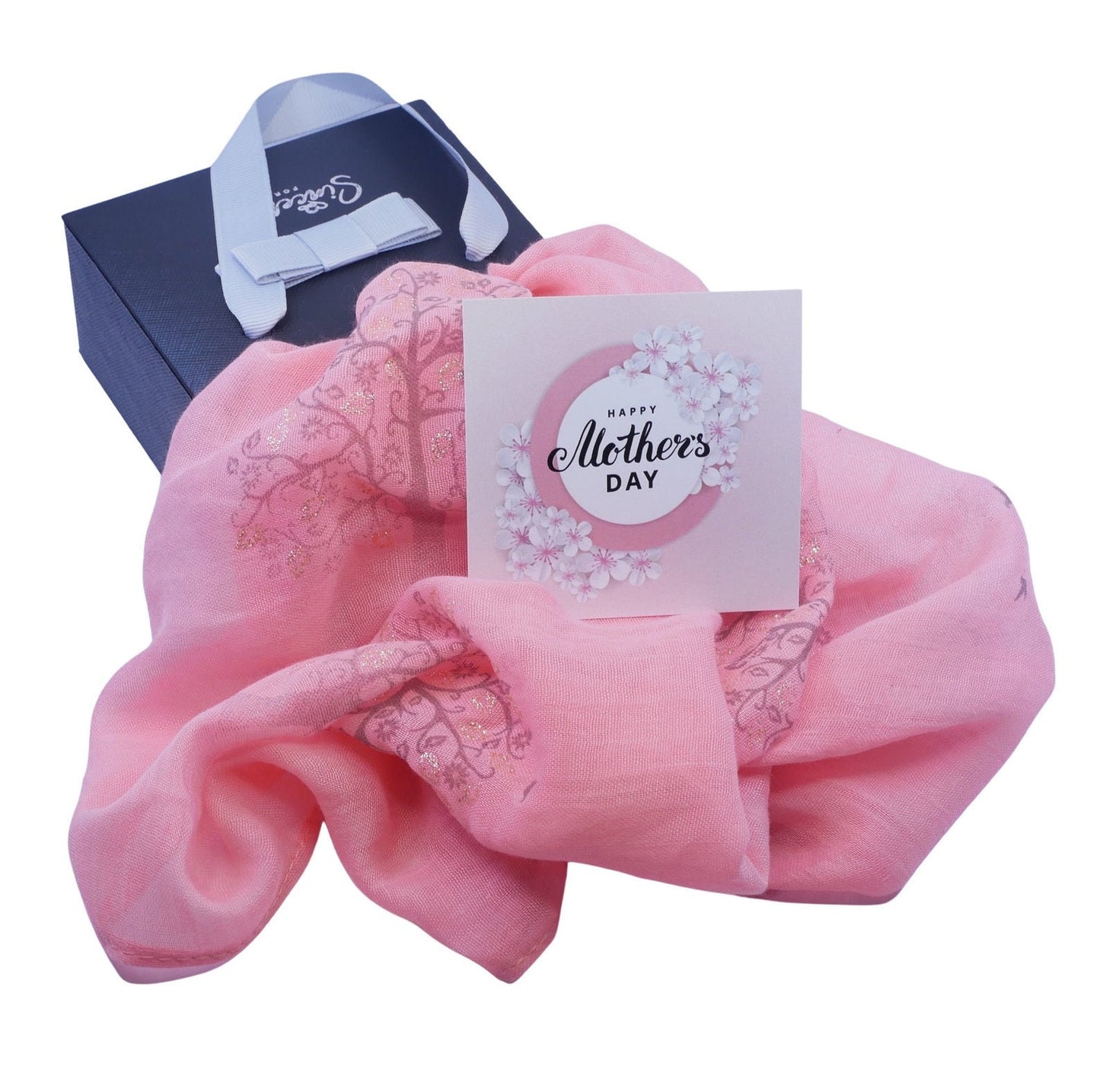 Floral Print Chiffon Scarf High Quality Ladies Scarves Christmas Gifts Mothers Day UK Seller Wrap Shawl Women Neck Scarves Box Gift Set