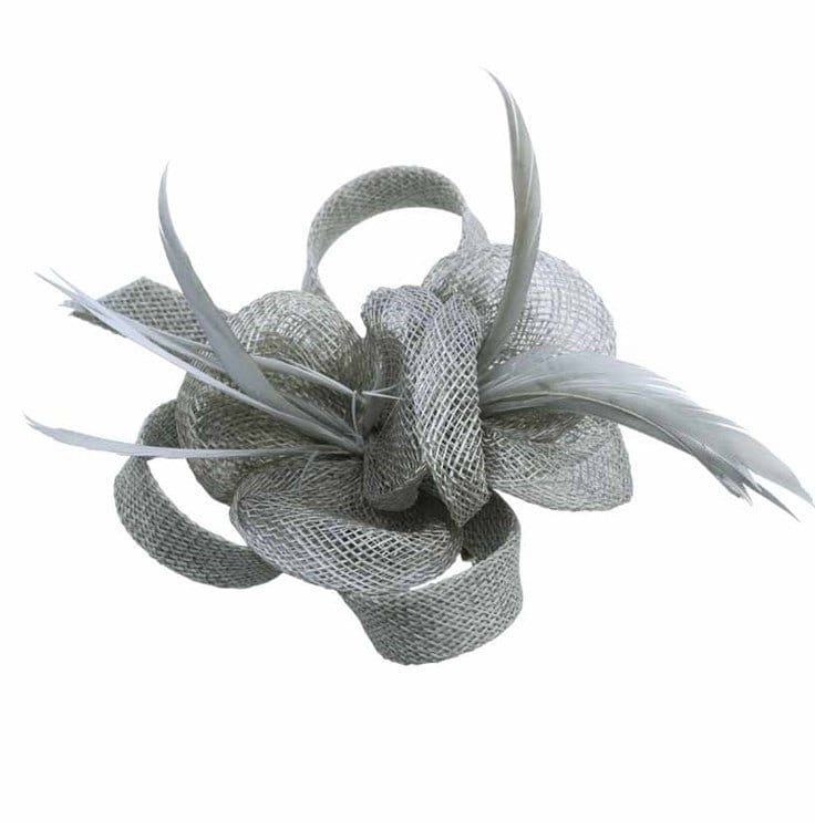 Silver  Navy Yellow Fascinator Wedding Ascot Hat Hair Small Neon Fascinator Brooch Clip Mother Of The Bride Bridal UK Seller