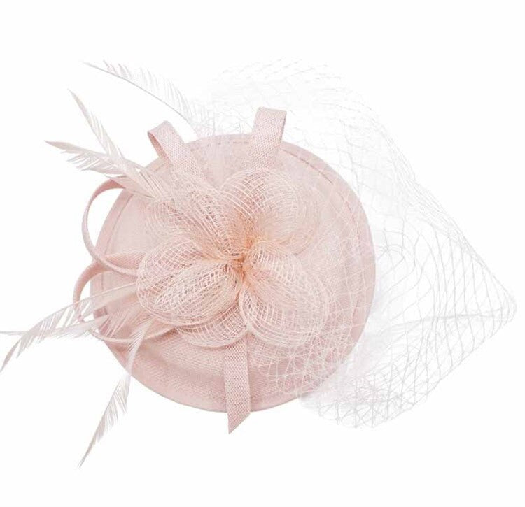 Grey White Pink Fascinator Wedding Ascot Hat Hair Small Fascinator Brooch Clip Mother Of The Bride Bridal UK Seller