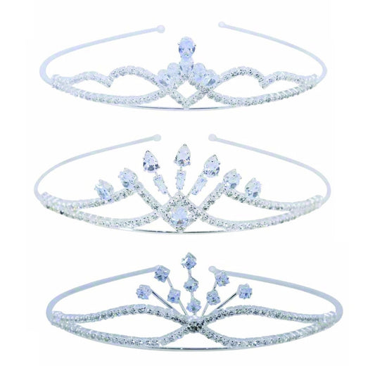 Bridesmaid Tiaras CZ Cubic Zirconia Tiara Crown Flower Girl Small Tiaras Photo Props Prom  Bride Wedding Hair Accessories  UK Seller