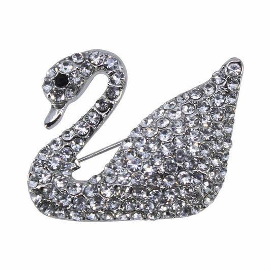 Swan Brooch Genuine Crystal Gifts For Women Mum Nan Sister Friend Mothers Day Birthday Pins Badges Brooches UK Seller Gift Set