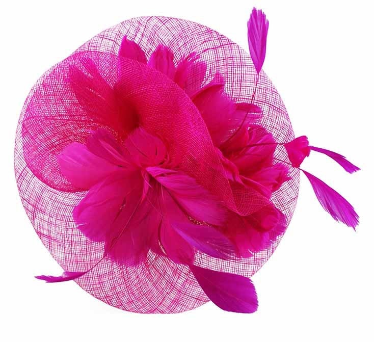 Purple Fuchsia Blue Grey  Fascinator Head Piece Wedding Ascot Hat Hair Small Fascinator Brooch Clip Mother Of The Bride Bridal UK Seller