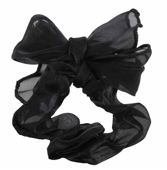 Large Black Chiffon Scrunchies 2 Pack Bobbles UK Seller Soft Snag free Hair Accessories Hair Ties Winter Colours