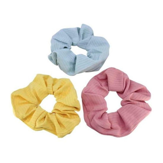 Assorted Striped Fabric Scrunchies 3 Pack Hair Scrunchy Hair Accessories Hair Ties Bobbles UK Seller