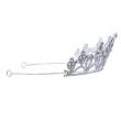 Brides Silver Tiaras Genuine Crystal Crown Flower Girl Photo Props Prom Beauty Pagent Bride Wedding Hair Accessories UK Seller