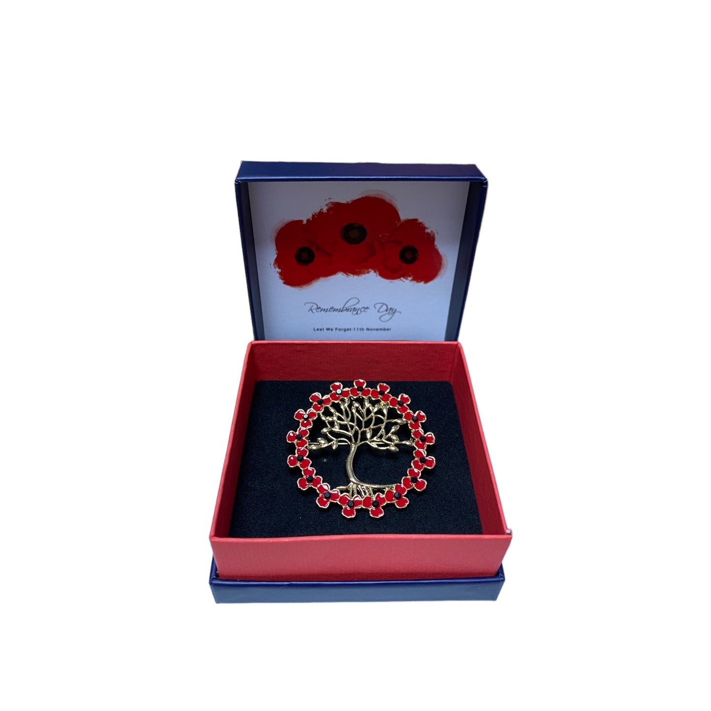 Poppy Pin Cross Brooch 2022 UK Seller Poppy Tree Of Life Badge Keepsake Gifts Poppy Accessories Women Remembrance Day Memorial Day Uk Seller