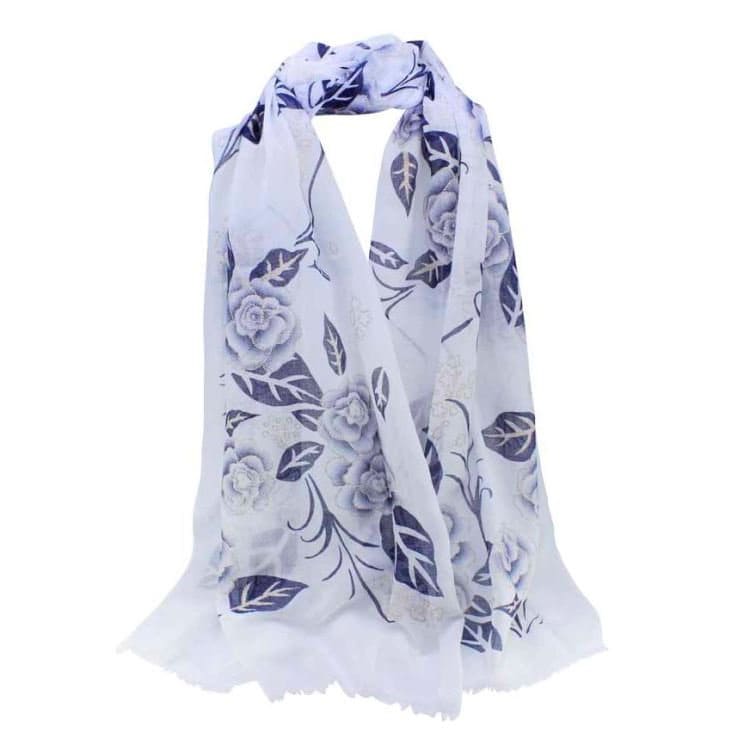 NEW! Rose Print Maxi Scarf High Quality Soft Floral  Scarves Christmas Birthday Mothers Day Gifts For Women Mum Nan Sister Friend UK Seller