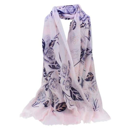 NEW! Rose Print Maxi Scarf High Quality Soft Floral  Scarves Christmas Birthday Mothers Day Gifts For Women Mum Nan Sister Friend UK Seller