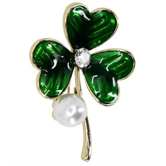 NEW!! Four Leaf Clover Brooch Good Luck Gifts Hand Made Brooches for Women Pin Badges Christmas Vintage Gifts UK Seller Sincerely For You