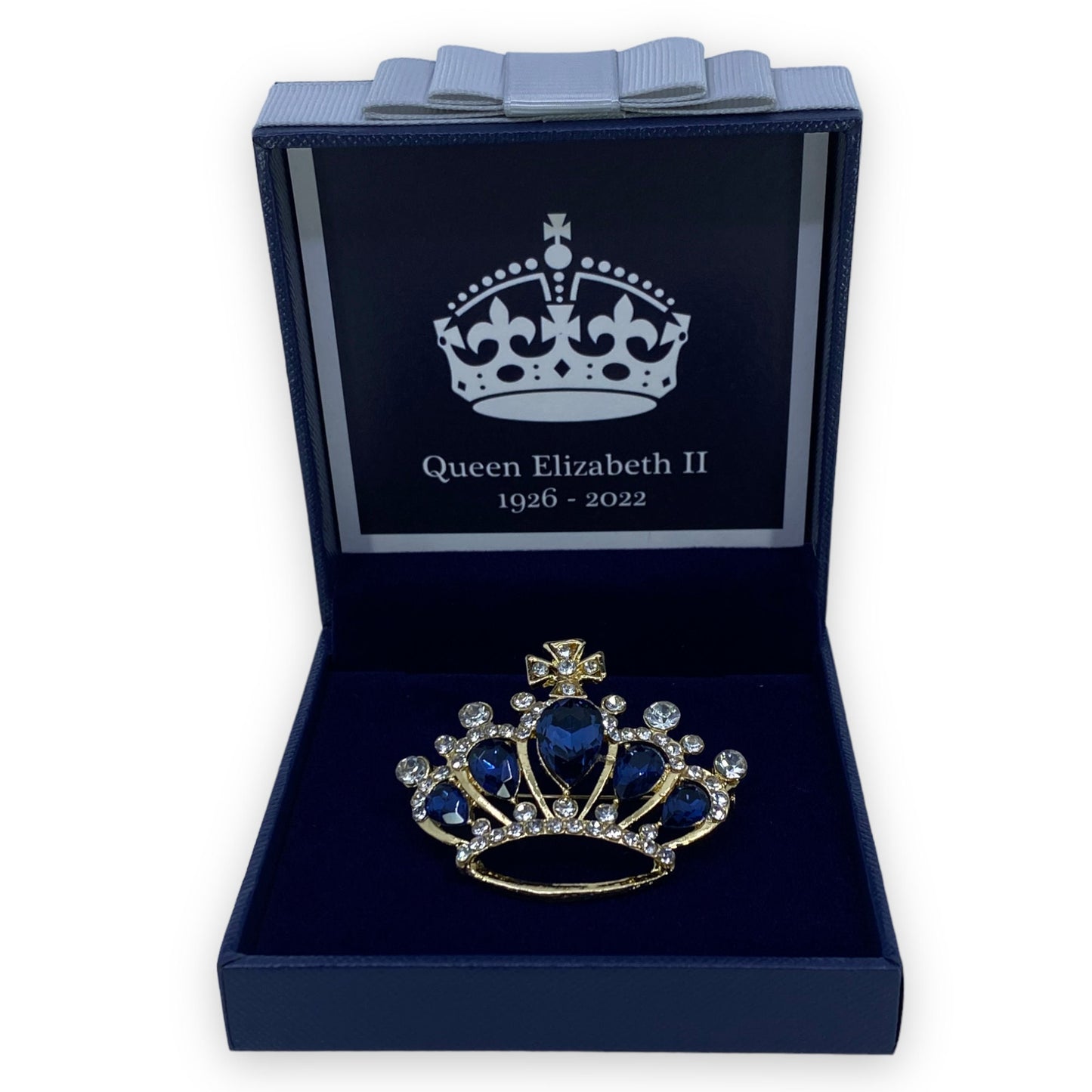 Queen Elizabeth II Crown Memorial Brooch 2022  Platinum Jubilee Keepsake Royal British Souvenir Mum Nan Gran Brooch Boxed Gift Set UK