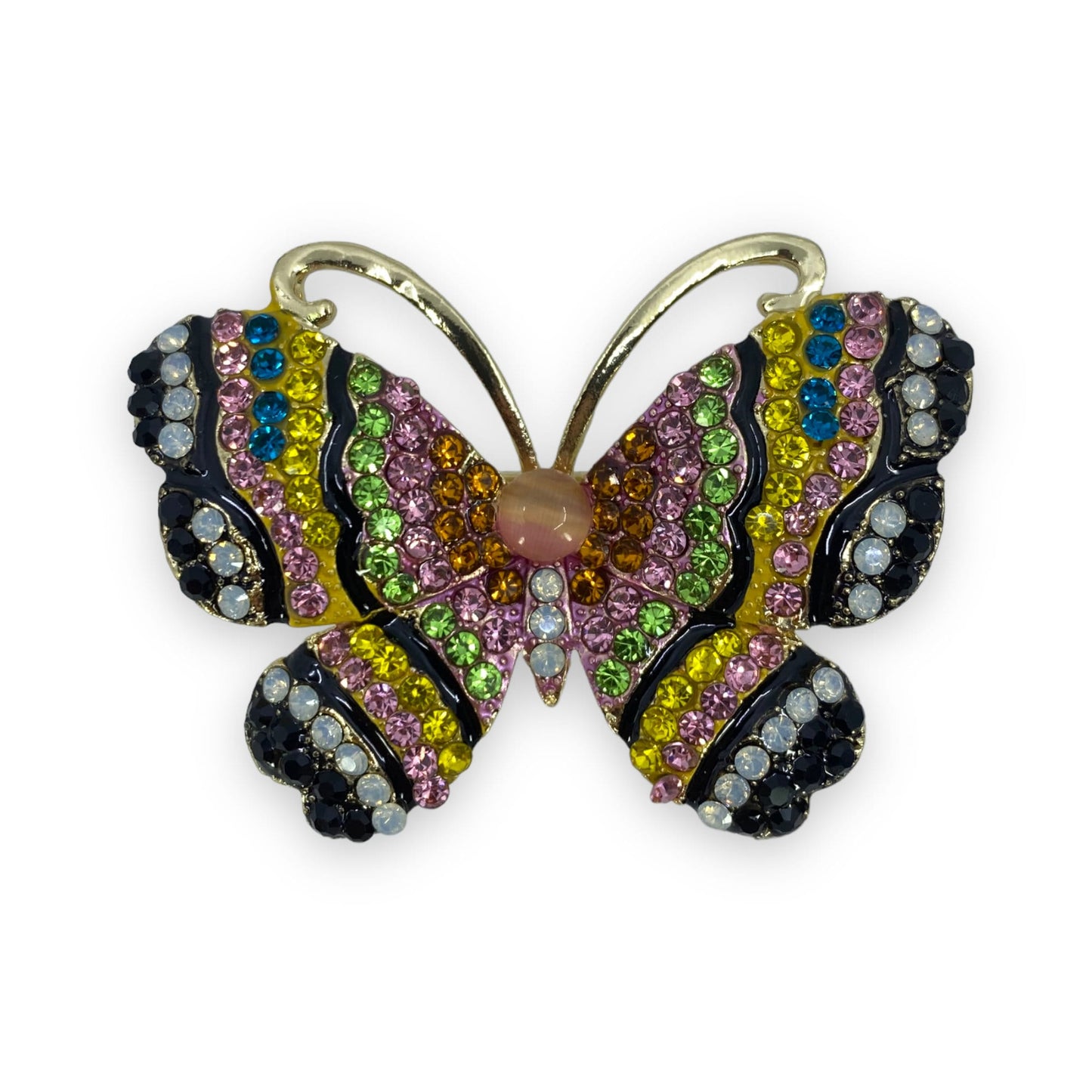 Butterfly Rainbow Brooch Genuine Crystal Pin Badge Gifts For Mum Nan Grandma Mothers Day Christmas Birthday UK Seller