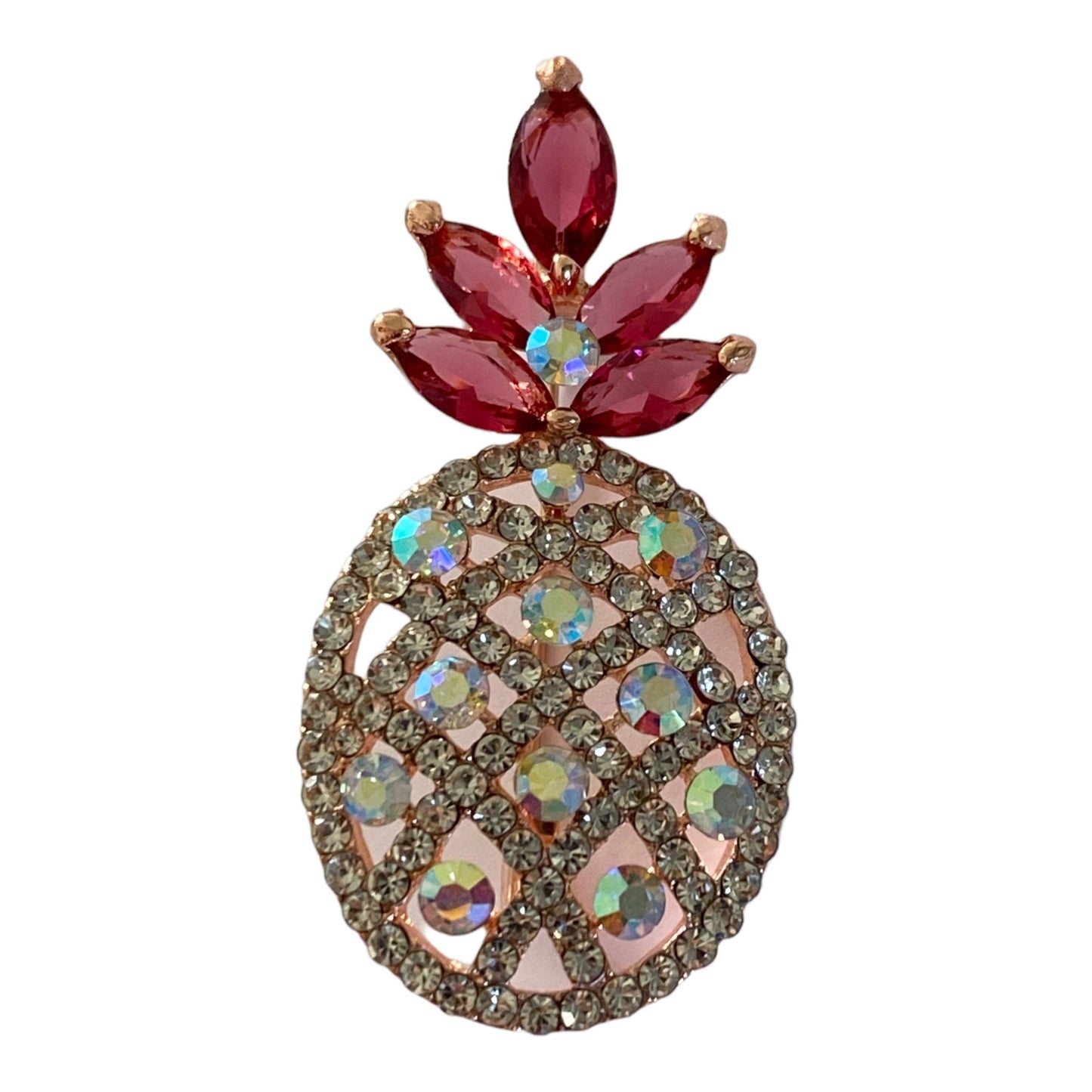 Pineapple Brooch Genuine Crystal Statement Brooch Christmas Gifts For Mum Nan Grandma Uk Seller