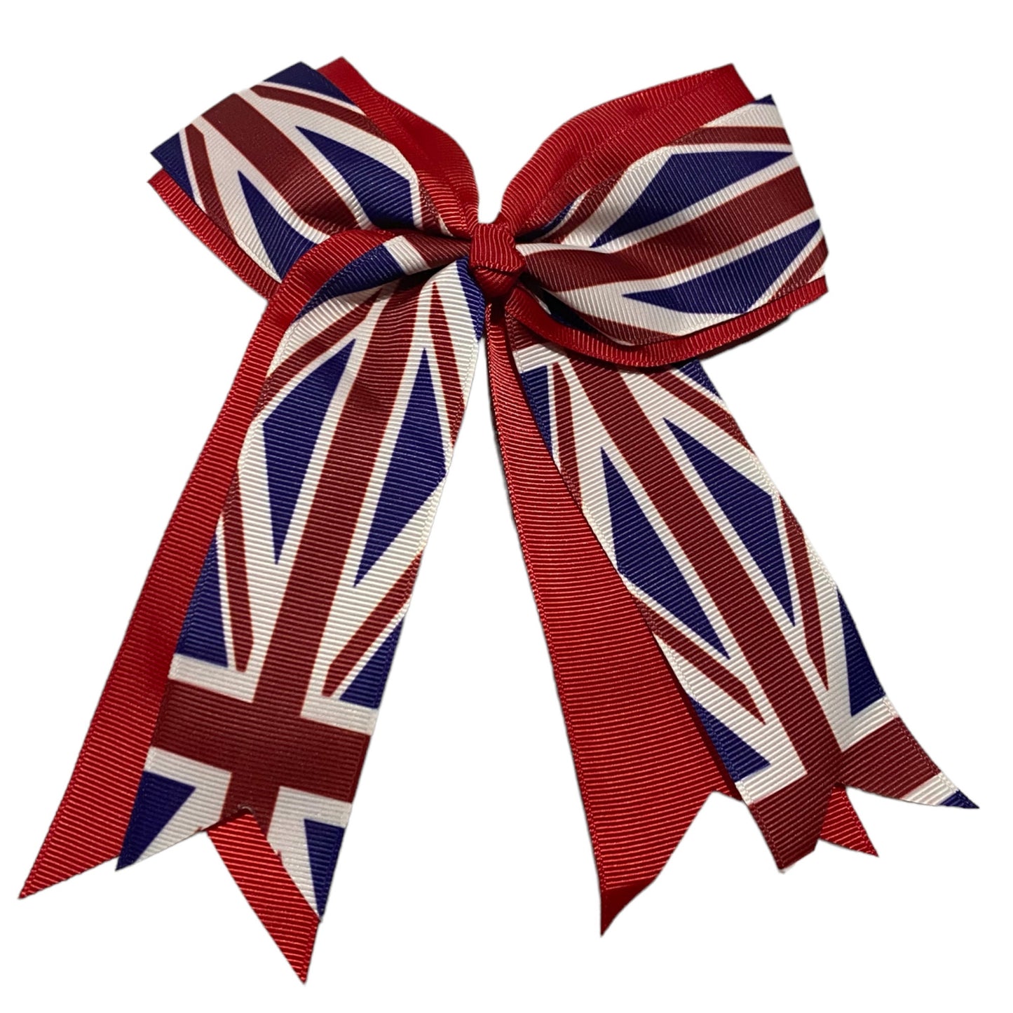 Union Jack Hair Clip Bobble UK Hair Accessories King Charles Coronation Hair Ties Bows Ribbons Girls Decorations Red Blue White