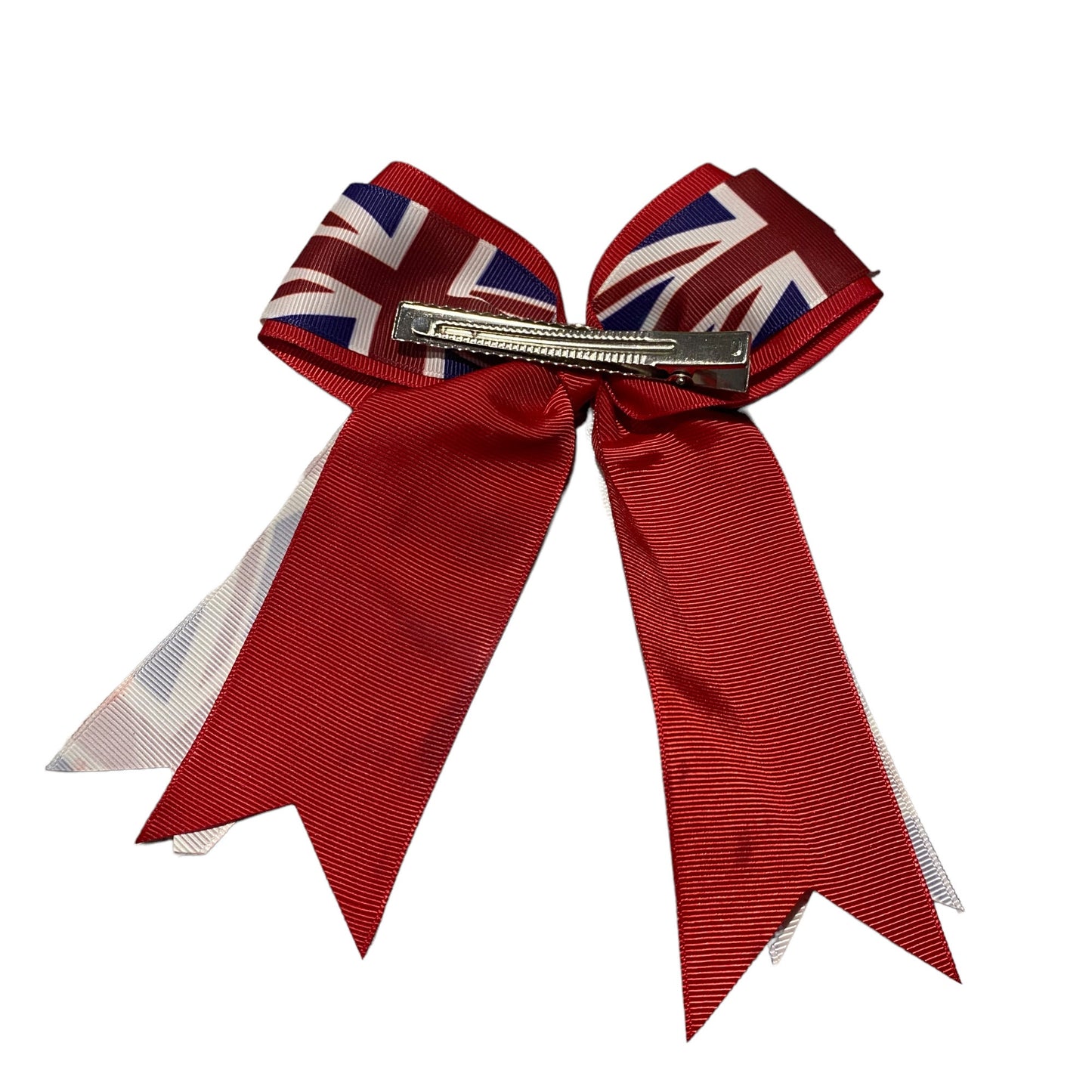 Union Jack Hair Clip Bobble UK Hair Accessories King Charles Coronation Hair Ties Bows Ribbons Girls Decorations Red Blue White