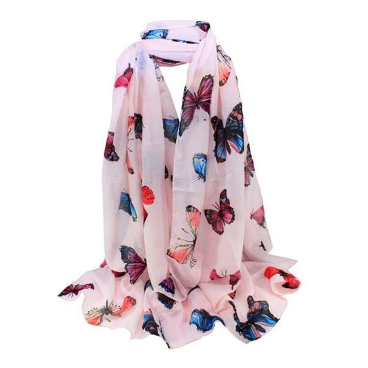 Butterfly Print Maxi Scarf High Quality Cotton Feel Super Soft Winter Scarves Shawl Wrap Christmas Gifts UK Seller