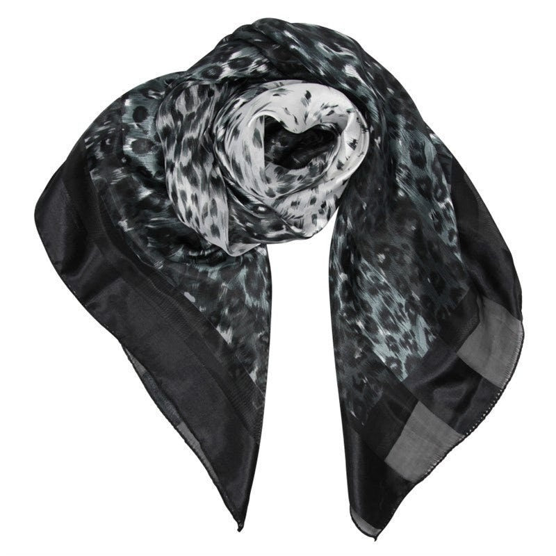 Black Blue Green Satin Large  Square Scarf Women Scarves Floral Print Scarves Shawl Wrap Silk Neck Scarf Ladies Mum Nan Mothers Day Gifts UK