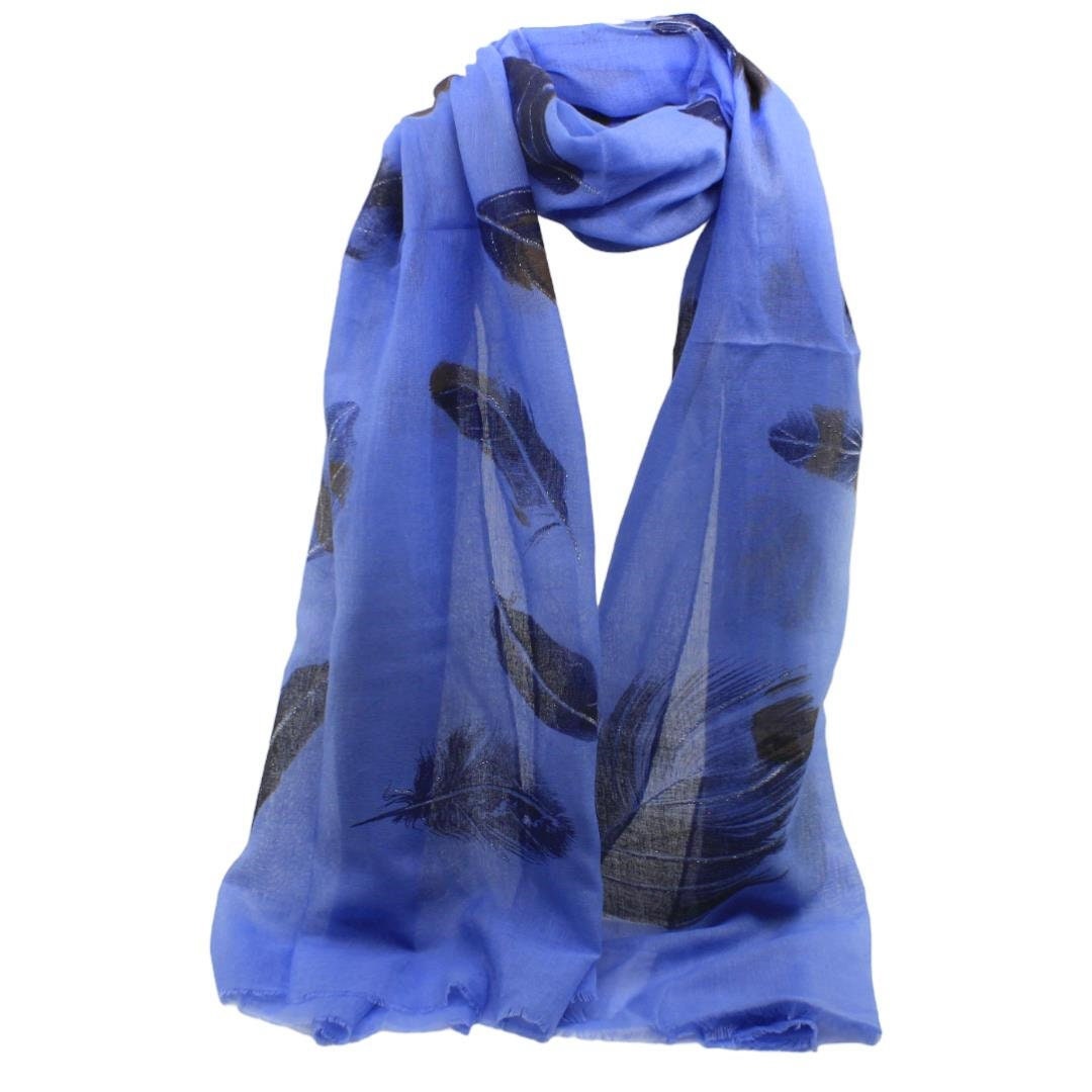 New Feather Print Maxi Scarf High Quality Cotton Feel Super Soft Winter Scarves Christmas Gifts  UK Seller