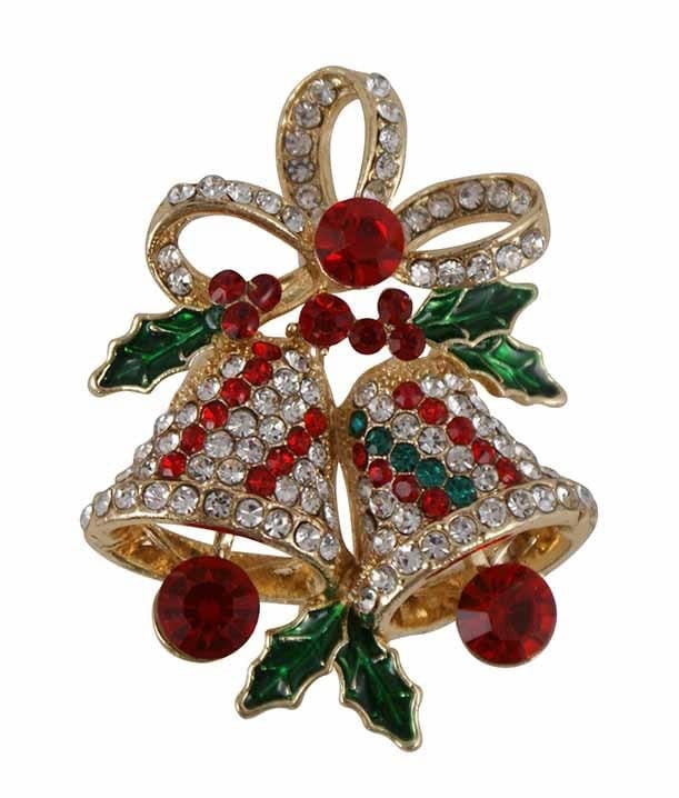 Christmas Brooch 2020 UK Seller Christmas Tree Bauble Decorations Crystal Pin Badge Boxed Set XMAS Personalised Gifts for Ladies