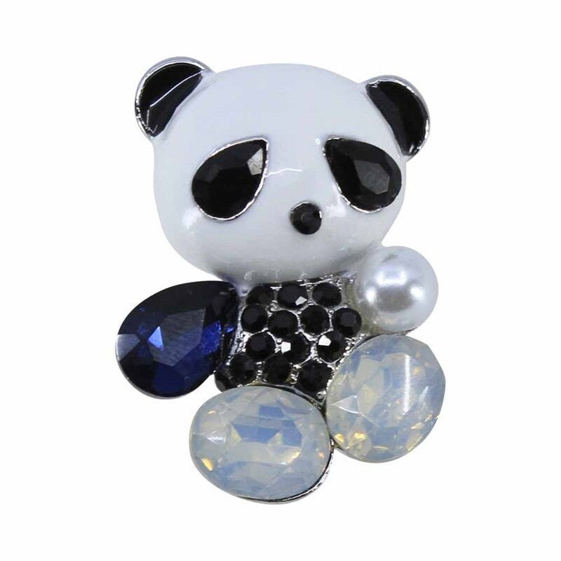 Panda  Bear Brooch Pin Badge Genuine Crystal Gifts For Mum Nan Sister Friend Christmas Birthday Mothers Day UK Seller