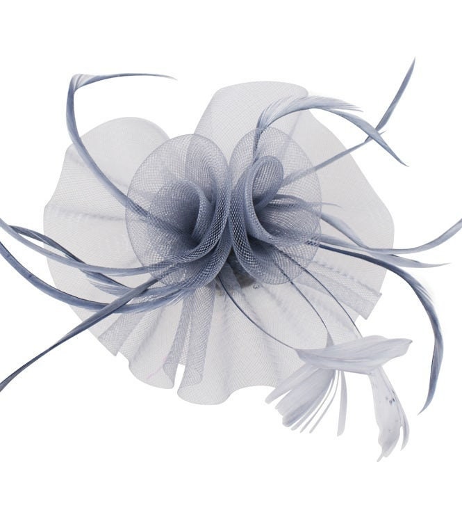 Royal Grey Nude Fascinator Wedding Ascot Hat Hair Small Fascinator Brooch Clip Mother Of The Bride Bridal UK Seller