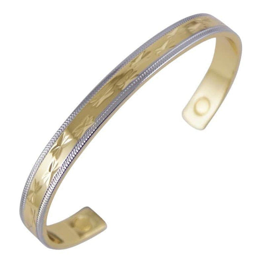 Silver Gold Magnetic Bangles Bracelet UK Seller Arthritis Pain Relief Rheumatism Earth Magnets Health Management Women UK