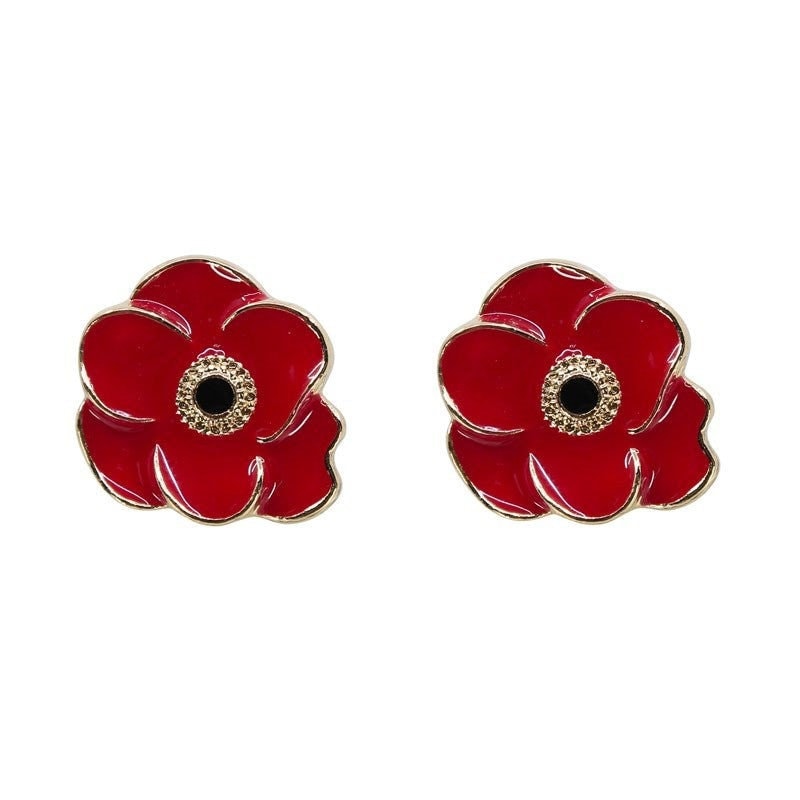 Poppy Earrings Poppy Pin Memorial Day 2022 Remembrance Day Gifts For Women Mum Nan Sister Teacher Friend UK Seller Red Poppy Flower Earrings