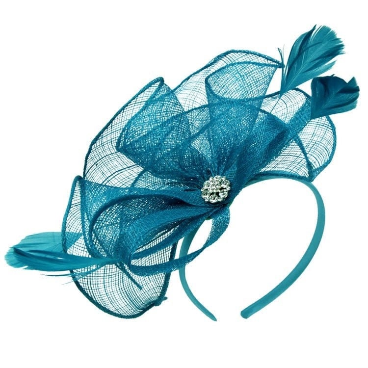 Black Royal Blue Red Teal Navy Fascinator Wedding Ascot Hat Hairband Headband Small Fascinator Brooch Clip Mother Of The Bride Bridal UK