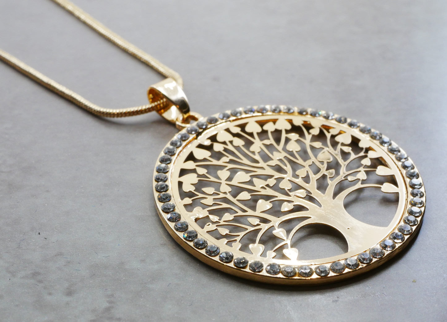 Gold Tree Of Life Pendant Large Necklace And Earring Set Sentimental Gifts For Women Tree Of Life Gifts For Mum Nan Sister Friend