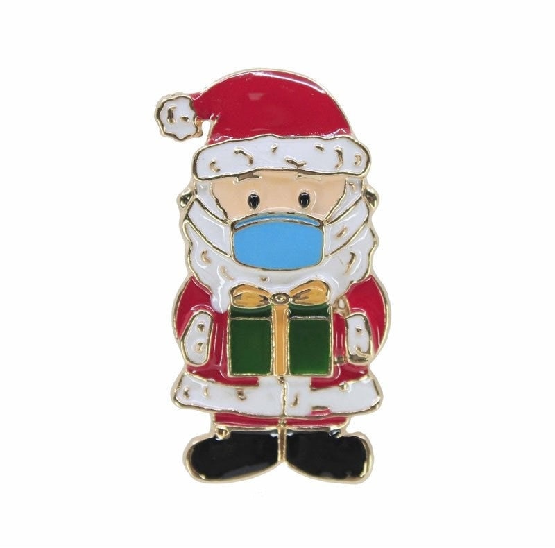 Christmas Brooch 2020 UK Seller Christmas Santa Bauble Decorations Crystal Pin Badge Boxed Set XMAS Personalised Gifts for Ladies