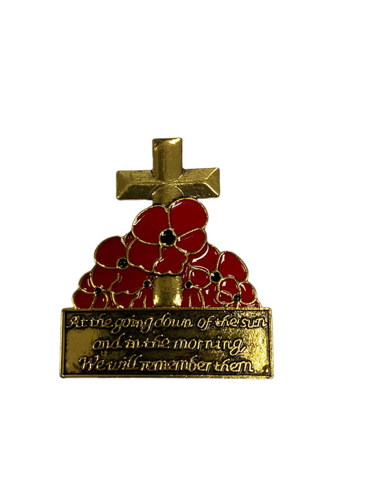 Poppy Pin Cross Brooch 2022 UK Seller Poppy Badge Keepsake Gifts Poppy Accessories Women Remembrance Day Memorial Day Poppy Day