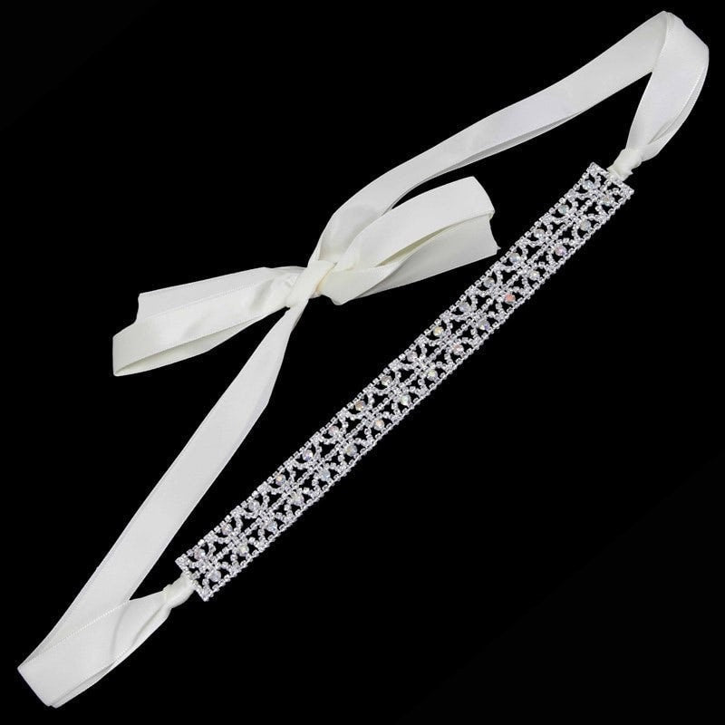 Wedding Dress Belt Crystals Satin White Belts Bridal Accessories Embellishments Bride Bridesmaids Flower Girl