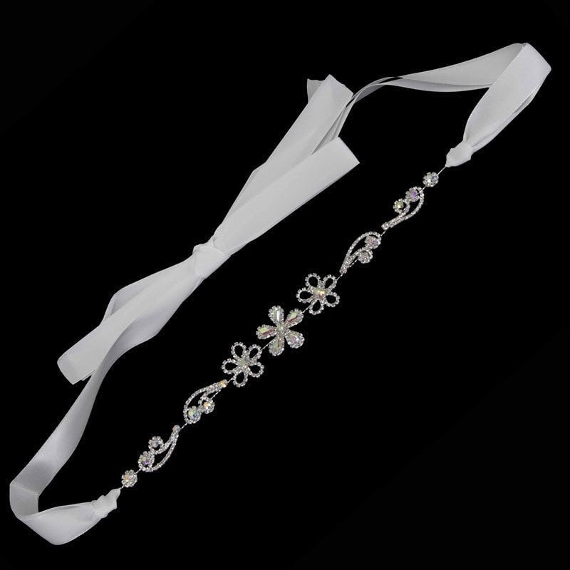 White Wedding Dress Belt Crystals Satin White Belts Bridal Accessories Embellishments Bride Bridesmaids Flower Girl