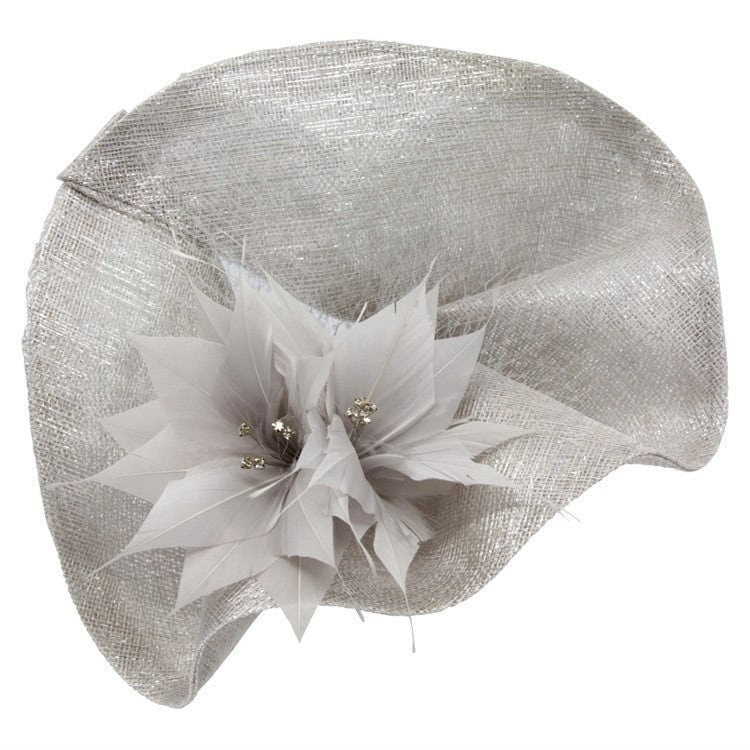 Pink Grey Fascinator Wedding Ascot Hat Hair Small Fascinator Brooch Clip Mother Of The Bride Bridal UK Seller