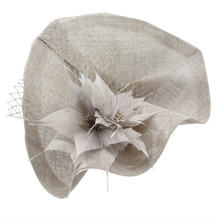 Pink Grey Fascinator Wedding Ascot Hat Hair Small Fascinator Brooch Clip Mother Of The Bride Bridal UK Seller