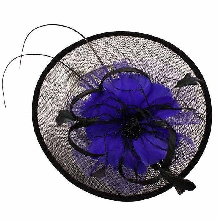 Pink Royal Blue Black White Hat Fascinator Wedding Ascot Hat Hairband Headband  Fascinator Brooch Clip Mother Of The Bride Bridal UK Seller