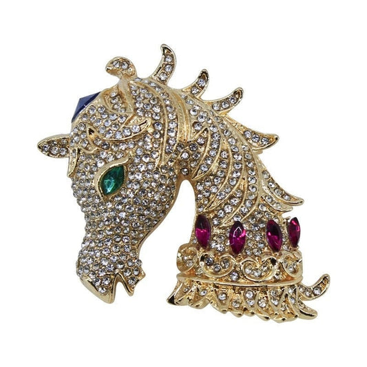 Horse Gifts For Women Horse Brooch Genuine Crystal Pin Badge Bag Charm Scarf Brooch UK Seller Birthday Christmas Gifts Mum Nana Nan Vintage