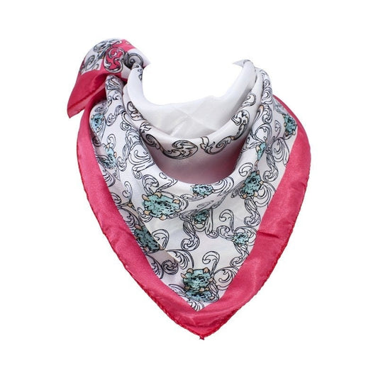 Satin Square Scarf Women Scarves Floral Print Scarves Shawl Wrap Silk Neck Scarf Ladies Mum Nan Mothers Day Gifts UK Seller