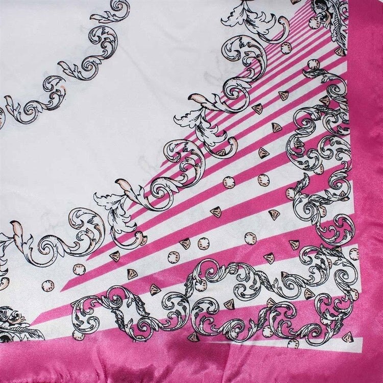 Satin Square Scarf Women Scarves Floral Print Scarves Shawl Wrap Silk Neck Scarf Ladies Mum Nan Mothers Day Gifts UK Seller