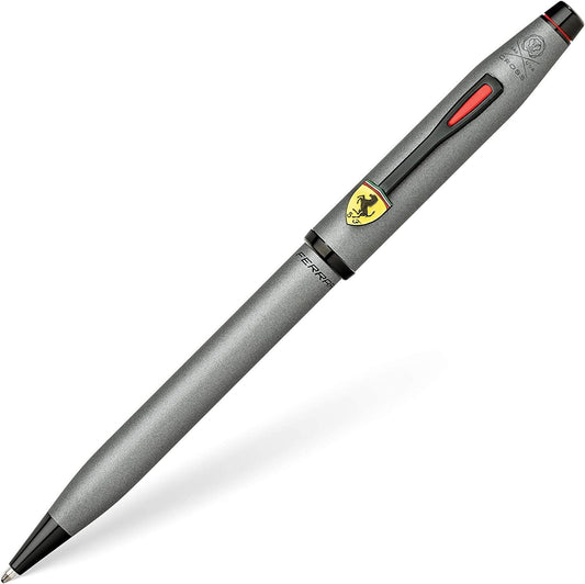 Cross Scuderia Ferrari Century II - Titanium Grey Satin Lacquer Ballpoint Pen incl. Luxury Gift Box Single Pen in Gift Box Men Dad Husband