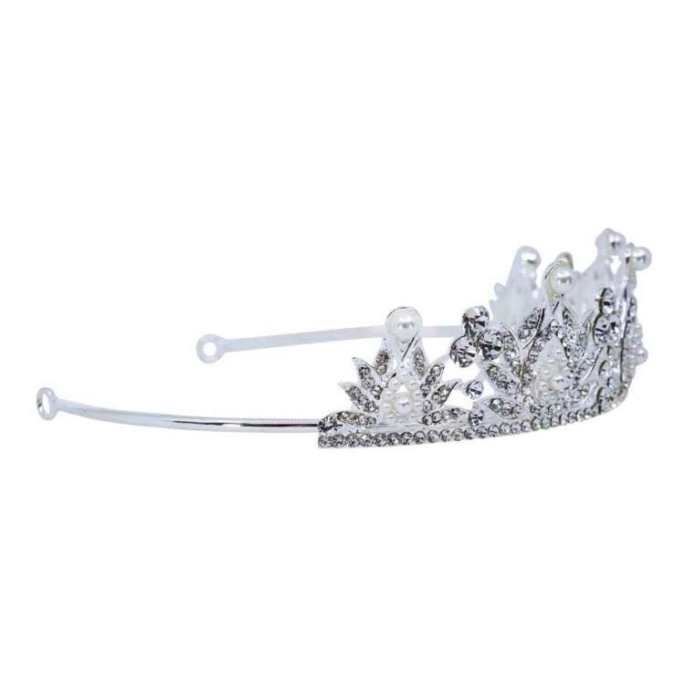 Brides Silver Tiaras Genuine Crystal Crown Flower Girl Photo Props Prom Beauty Pagent Bride Wedding Hair Accessories UK Seller