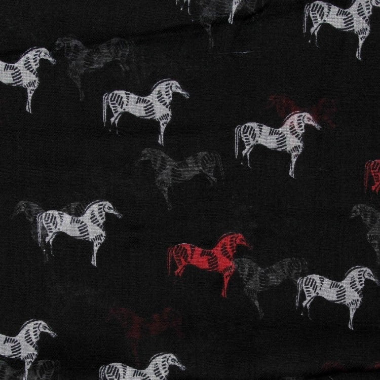 Horse Print Maxi Scarf High Quality Cotton Feel Super Soft Winter Scarves Christmas Women Mum Nan Sister Teacher Friend Gifts  UK Seller