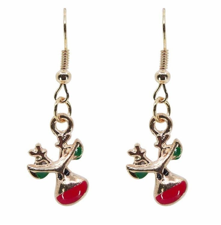 Christmas Earrings Santa Christmas Tree Reindeer Bells Novelty Drop Earrings Secret Santa Gifts Mum Sister Friend Teacher