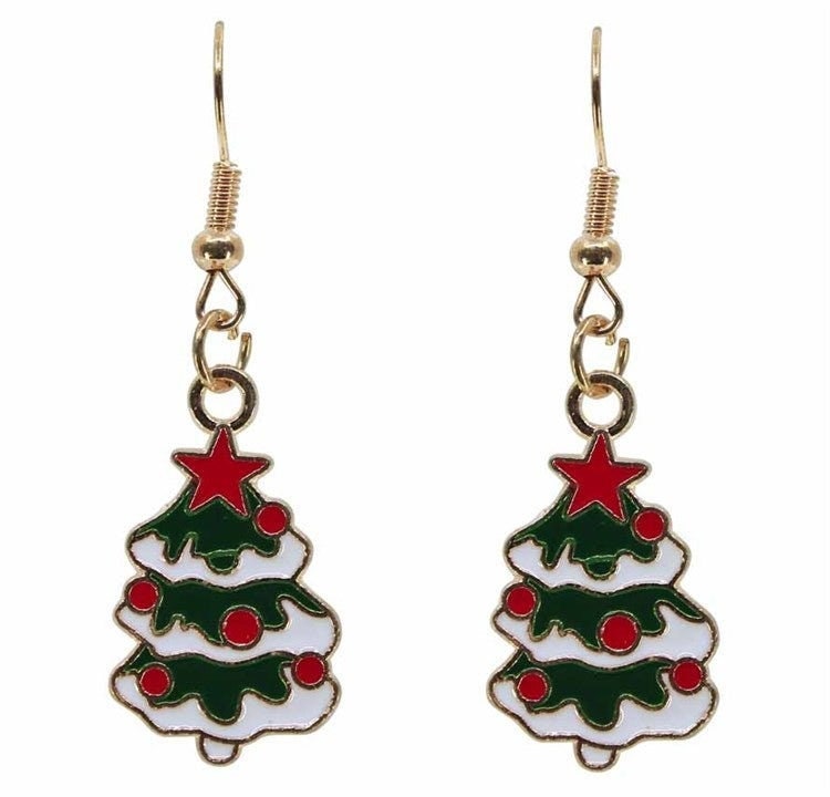 Christmas Earrings Santa Christmas Tree Reindeer Bells Novelty Drop Earrings Secret Santa Gifts Mum Sister Friend Teacher