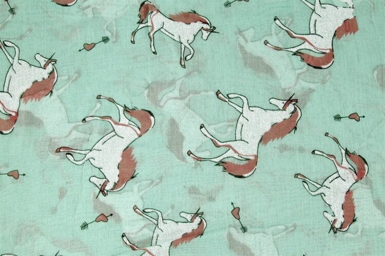 Unicorn Print Maxi Scarf High Quality Cotton Feel Super Soft Winter Scarves Christmas Gifts For Women Mum Sister Friend  UK Seller