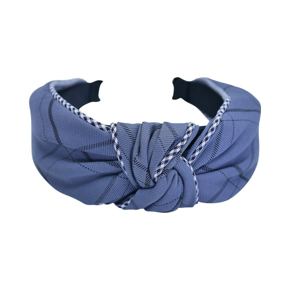 Knotted Check Headband Design - Etsy Best Seller Fabric Wide Knot Hairband Winter Colours Hair Accessories Women Teenagers