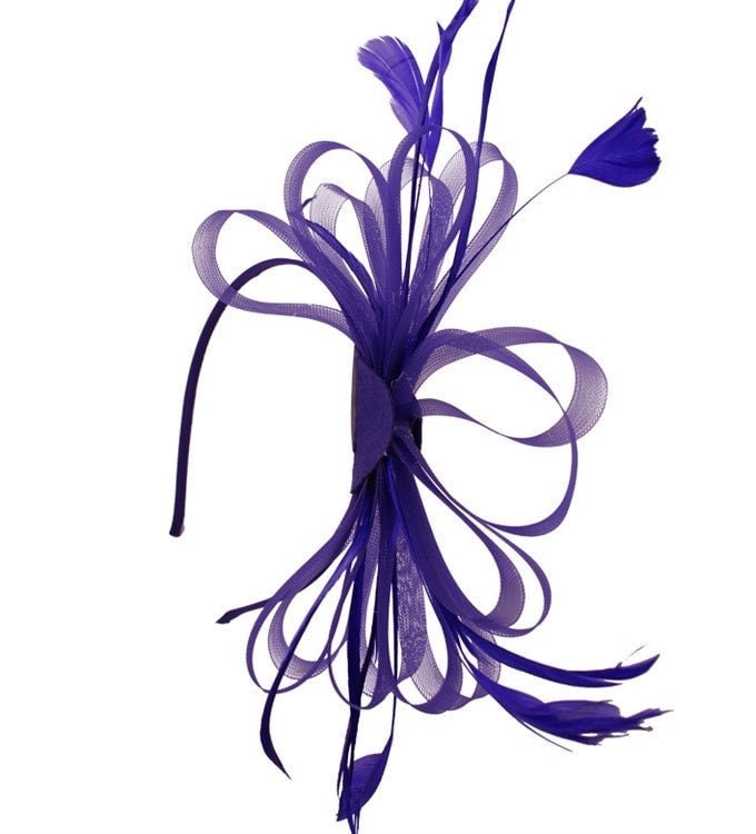 Blue Purple Wine Grey Fascinator Wedding Ascot Hat Hair Small Fascinator Brooch Clip Mother Of The Bride Bridal UK Seller