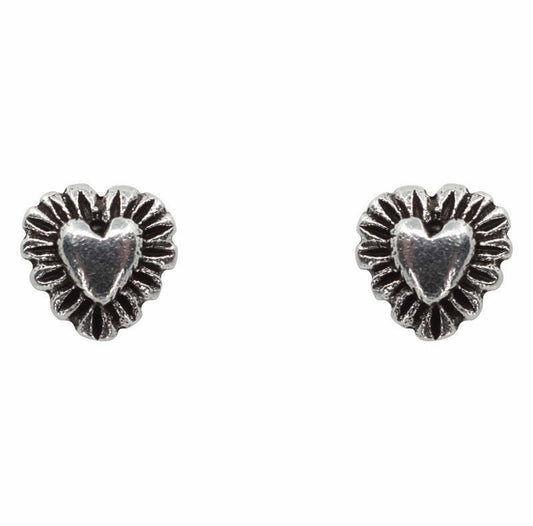 Sterling Silver Heart Love Stud Earrings Gift Women Girls  Birthday Present Christmas Valentines Gifts UK SincerelyForYou